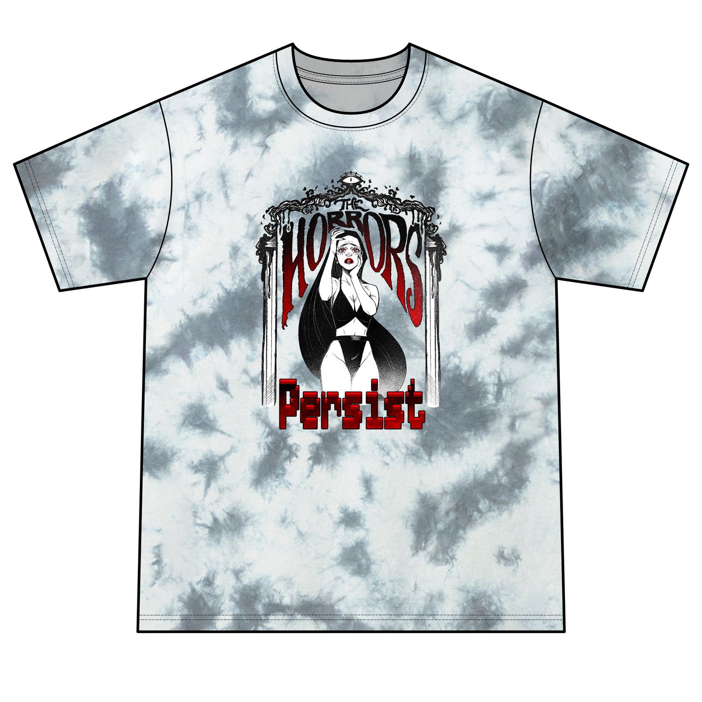 The Horrors Persist || Unisex Crystal Tie-Dye Tee