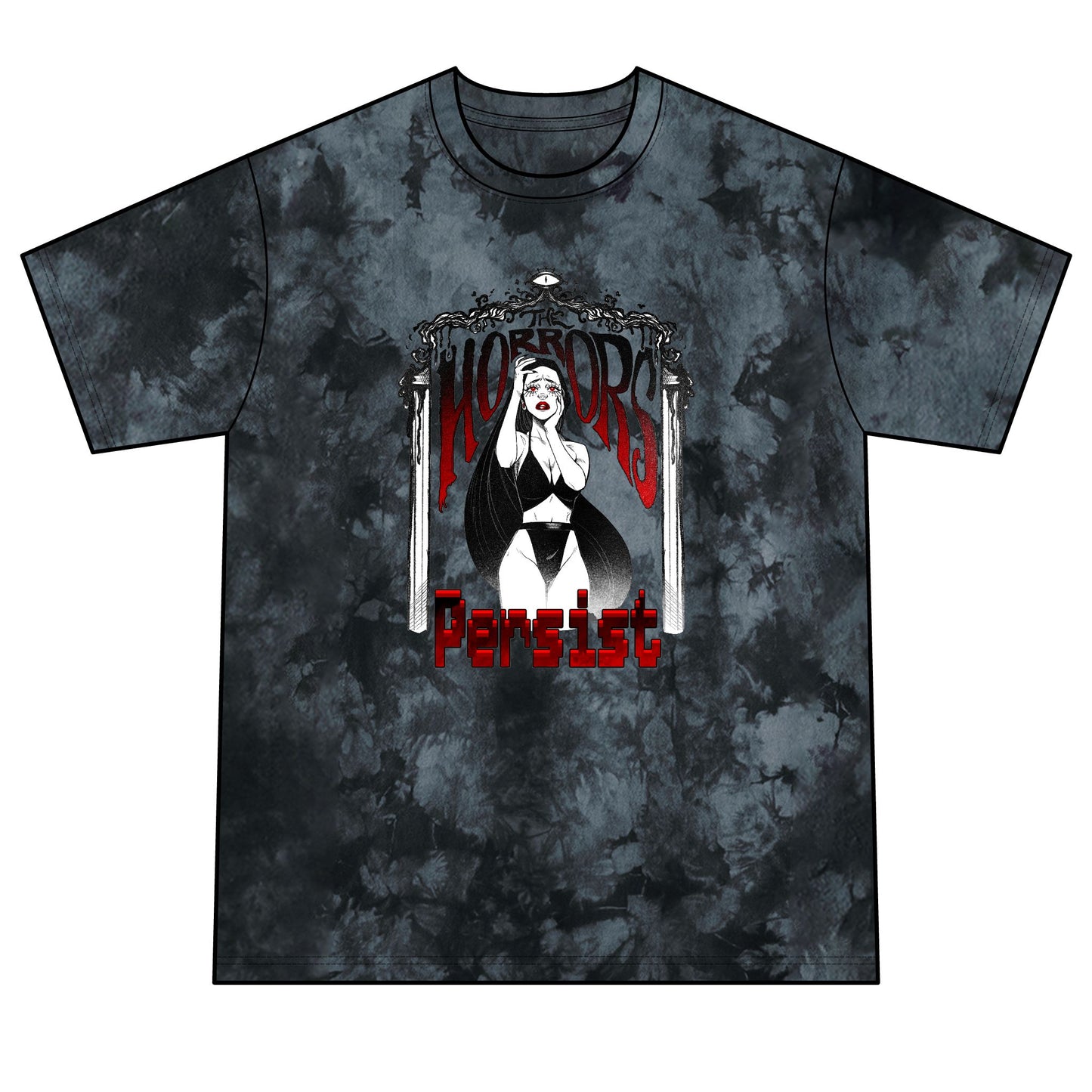 The Horrors Persist || Unisex Crystal Tie-Dye Tee