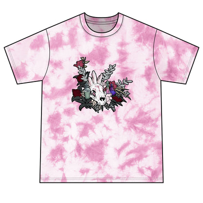 Floral Skull || Unisex Crystal Tie-Dye T-shirt